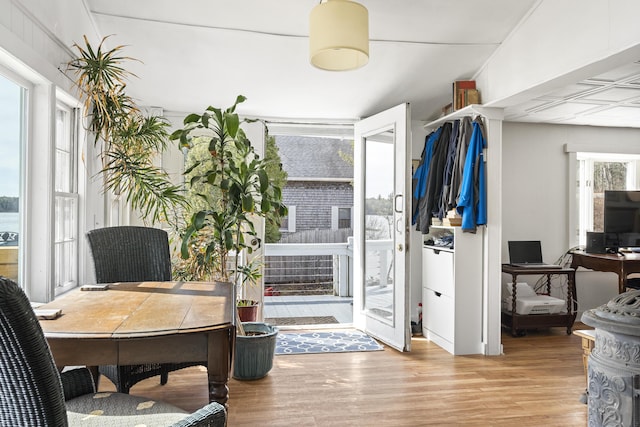 283 Mills Rd, Newcastle, ME 04553 - office space with wood finished floors and a wealth of natural light