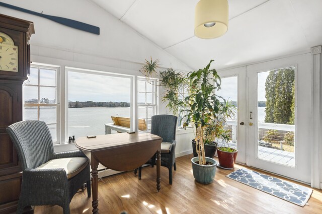 283 Mills Rd, Newcastle, ME 04553 - sunroom / solarium with a water view