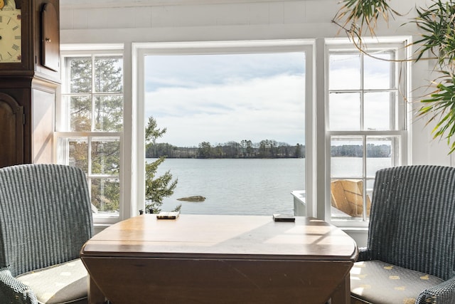 283 Mills Rd, Newcastle, ME 04553 - office area featuring a water view