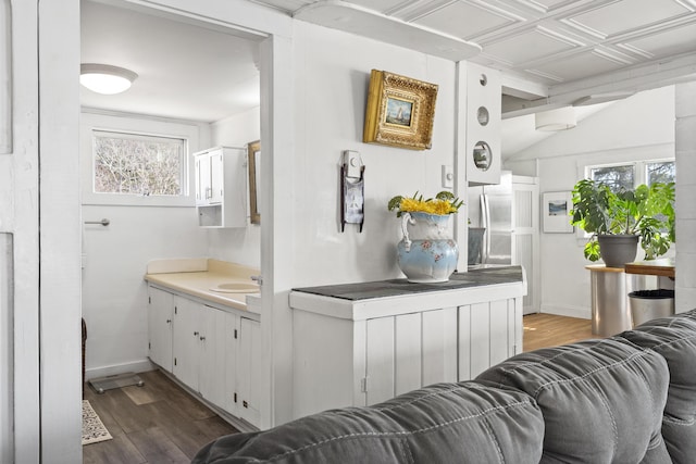 283 Mills Rd, Newcastle, ME 04553 - interior space with wood finished floors, vanity, and baseboards