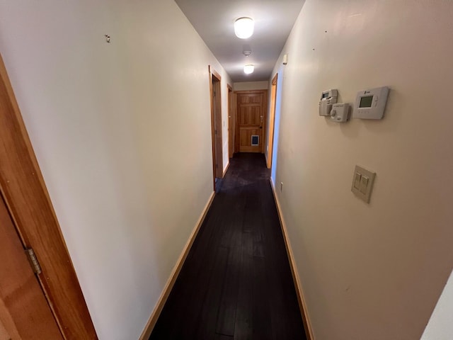 hall featuring dark hardwood / wood-style flooring