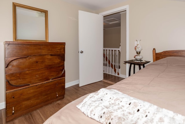 bedroom featuring hardwood / wood-style floors