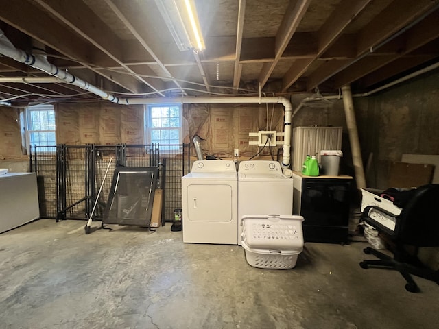 701 Stetson Rd, Exeter, ME 04435 - basement featuring washer and clothes dryer and plenty of natural light