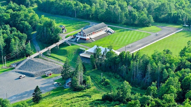 aerial view featuring a rural view