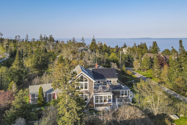 12 Cliff Rd, Bristol, ME 04554 - aerial view of property and surrounding area featuring a nearby body of water