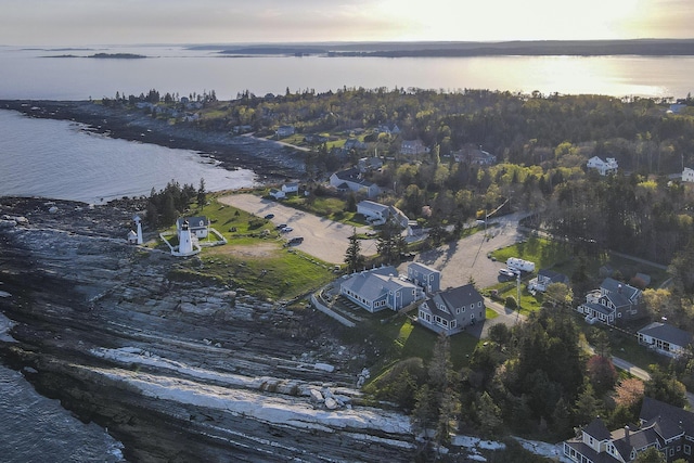 12 Cliff Rd, Bristol, ME 04554 - aerial view at dusk of a water view