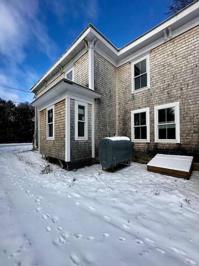 view of snowy exterior