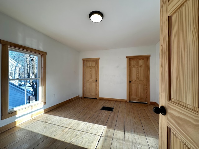 empty room featuring light wood-type flooring