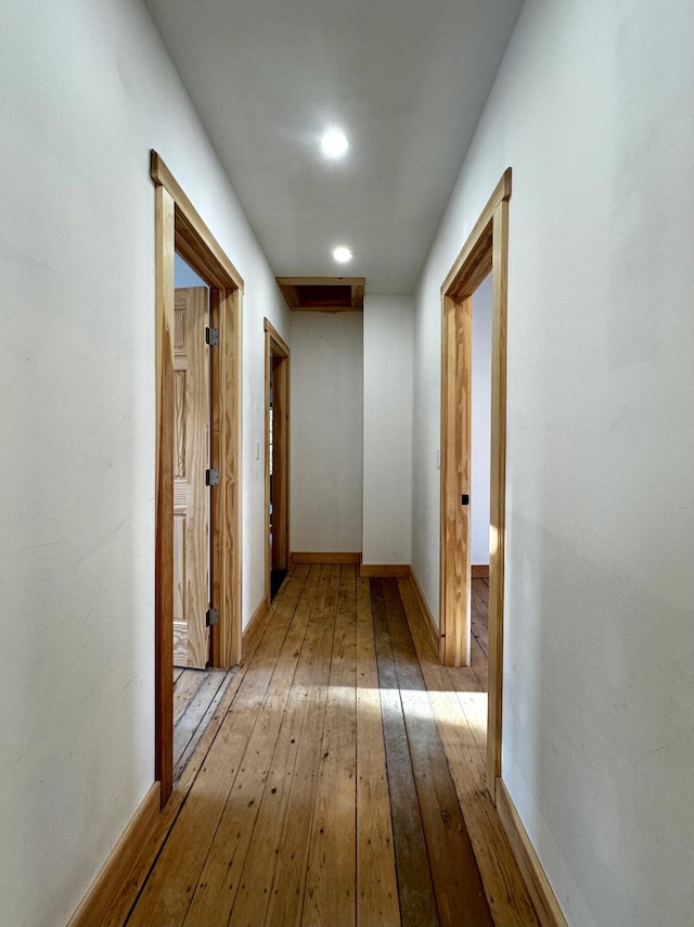 hallway featuring light hardwood / wood-style floors