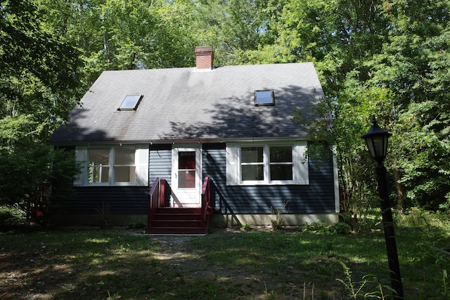 view of cape cod home