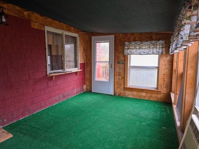 interior space with lofted ceiling