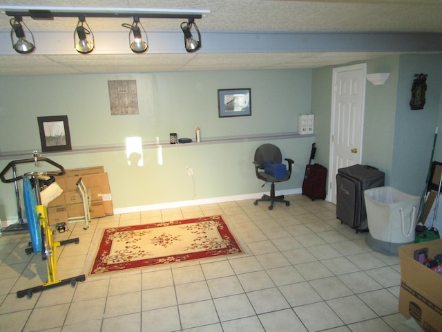 interior space with tile patterned flooring