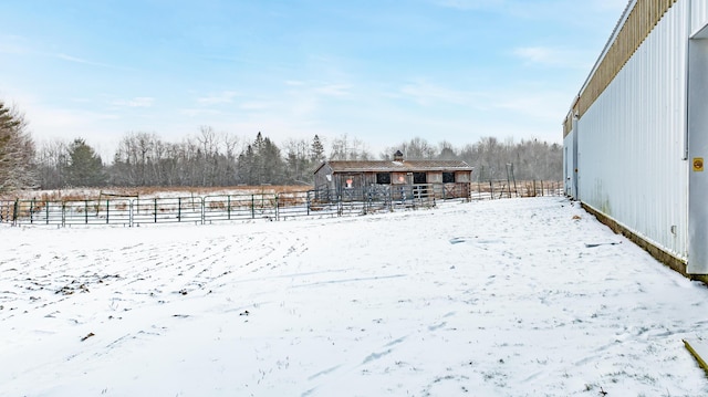 view of snowy yard