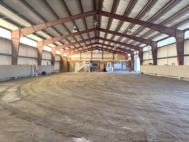 miscellaneous room with vaulted ceiling