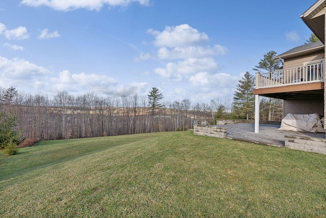 view of yard with a patio area