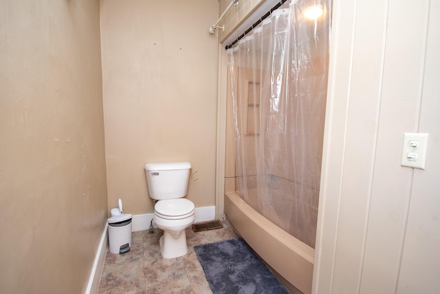 1153 Dexter Rd, Dover-Foxcroft, ME 04426 - full bath with toilet and shower / bath combo with shower curtain