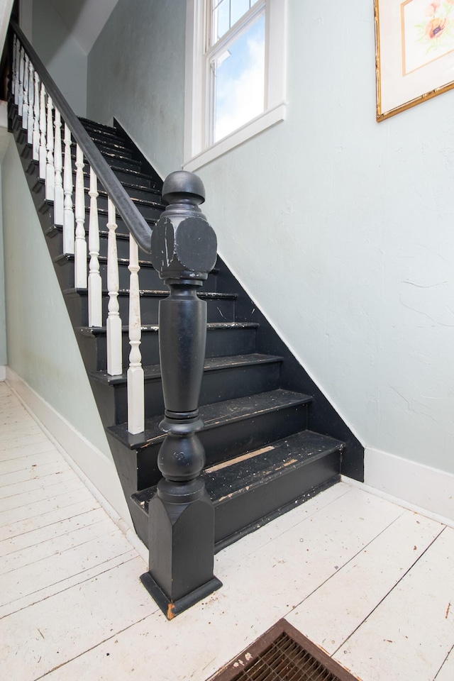 1153 Dexter Rd, Dover-Foxcroft, ME 04426 - staircase featuring baseboards
