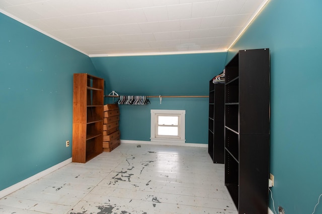 1153 Dexter Rd, Dover-Foxcroft, ME 04426 - additional living space featuring baseboards and vaulted ceiling