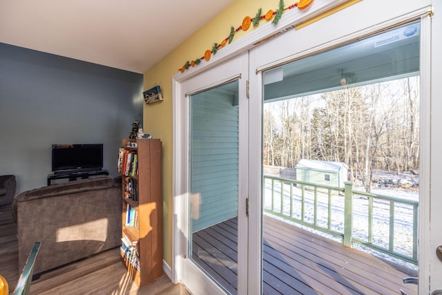 doorway to outside with plenty of natural light