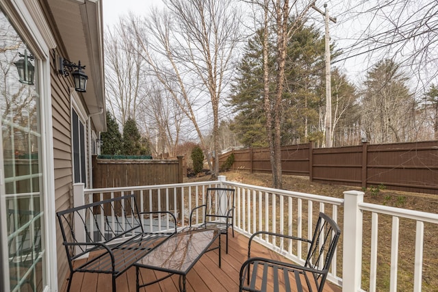 view of wooden deck