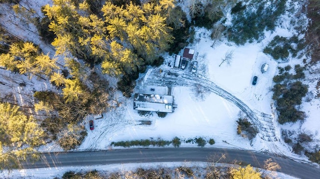 view of snowy aerial view