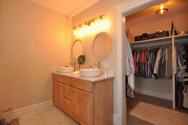 bathroom featuring vanity