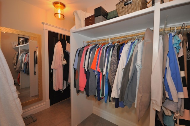 view of walk in closet