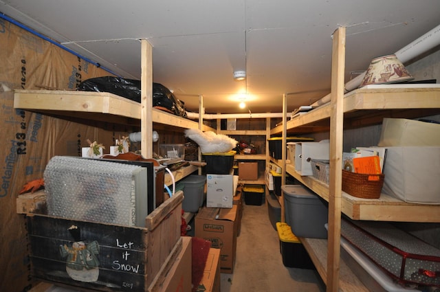 view of storage room