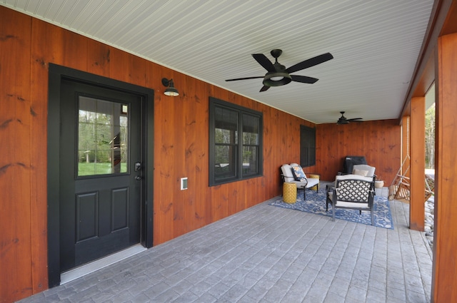 view of patio with a porch