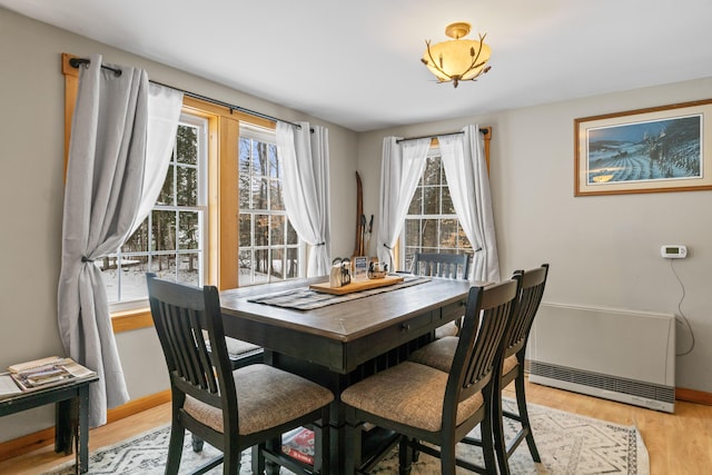 dining area featuring light hardwood / wood-style flooring