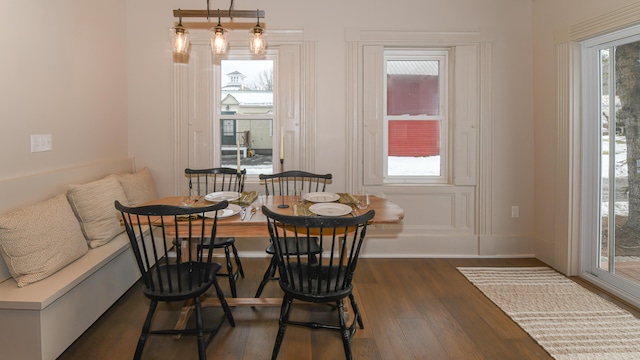 20 N High St, Bridgton, ME 04009 - dining room with dark wood-type flooring