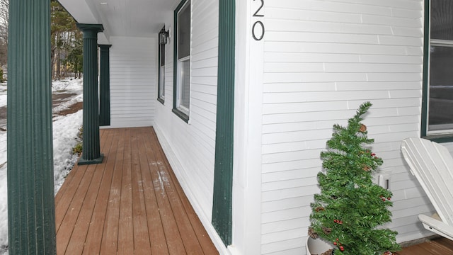 20 N High St, Bridgton, ME 04009 - deck with covered porch