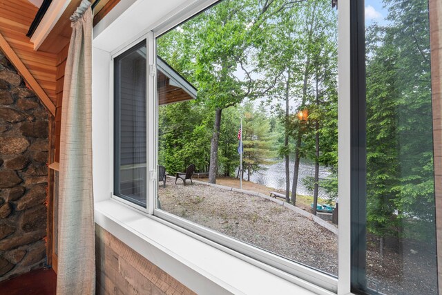 18 Severin Way, Limerick, ME 04048 - unfurnished sunroom with a water view and view of wooded area