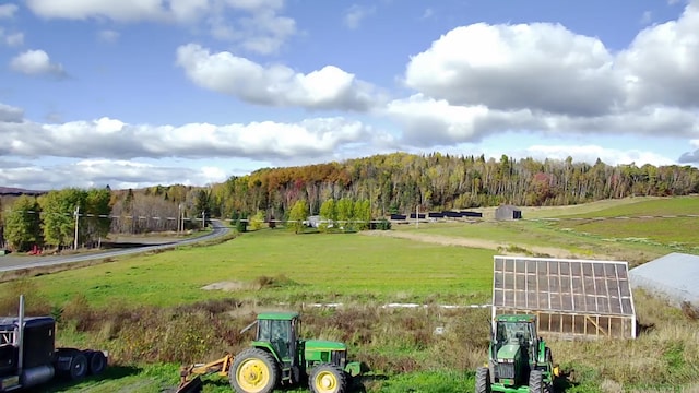 exterior space featuring a rural view