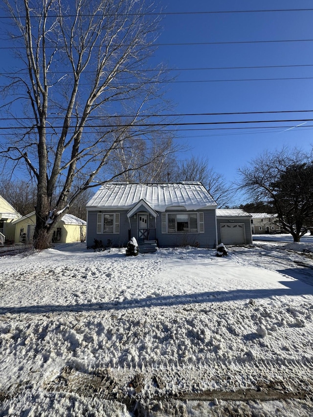 exterior space with a garage