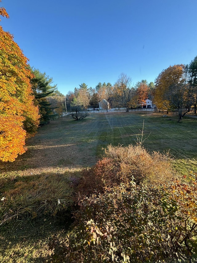 view of yard featuring a rural view