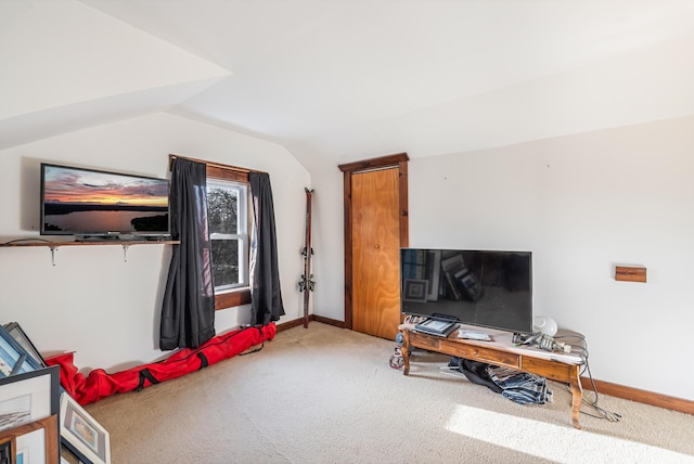 interior space with lofted ceiling