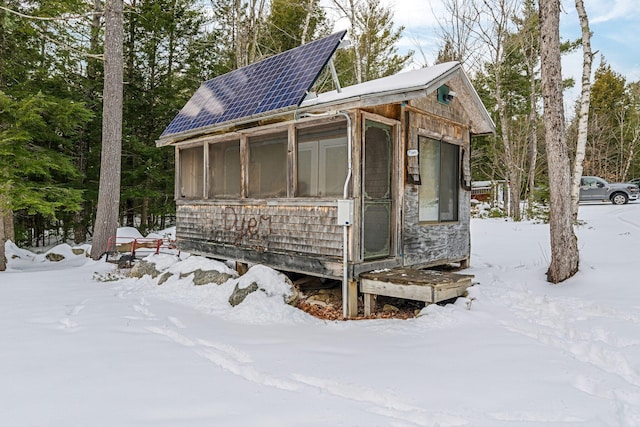 view of snow covered structure