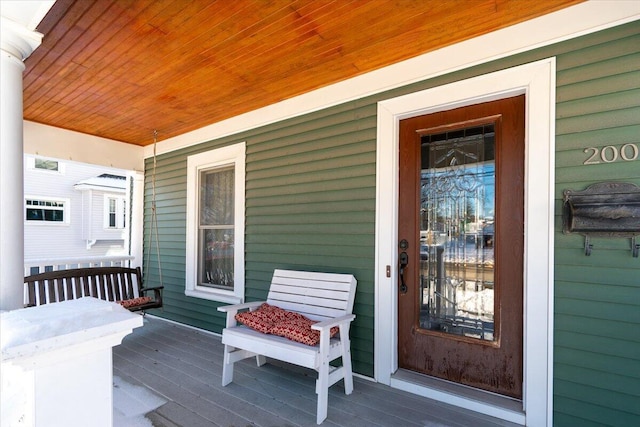 view of doorway to property