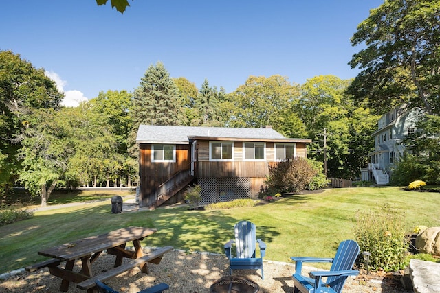 exterior space featuring a fire pit