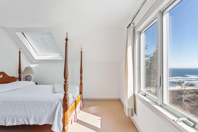 95 Pumpkin Cove Rd, Bristol, ME 04554 - bedroom featuring vaulted ceiling and a water view