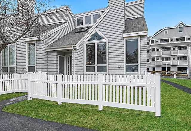 exterior space with a lawn