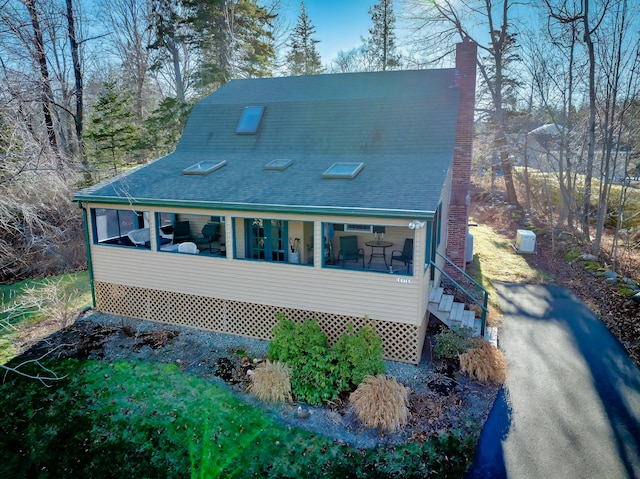 exterior space featuring covered porch