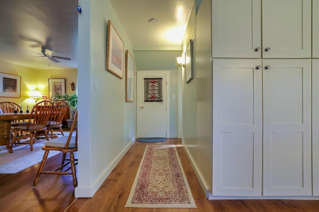 hallway featuring light hardwood / wood-style flooring