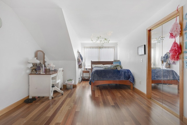 bedroom featuring wood-type flooring