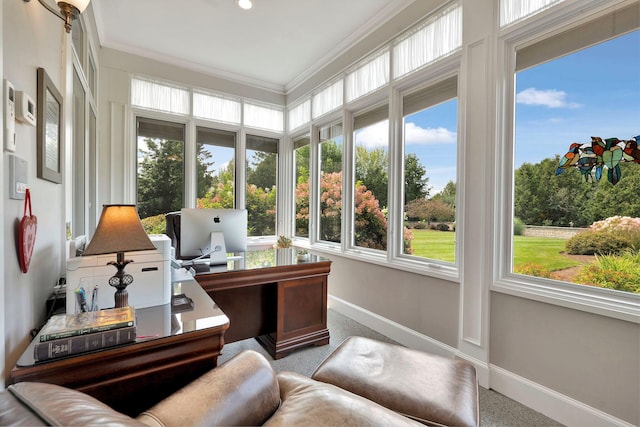 sunroom with a wealth of natural light