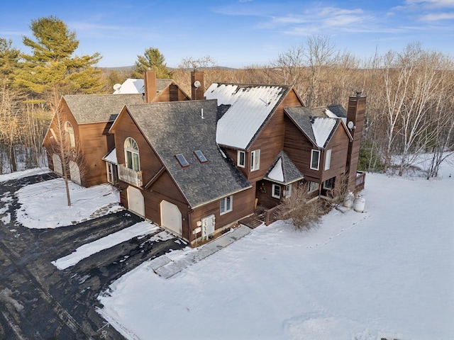 view of snowy aerial view