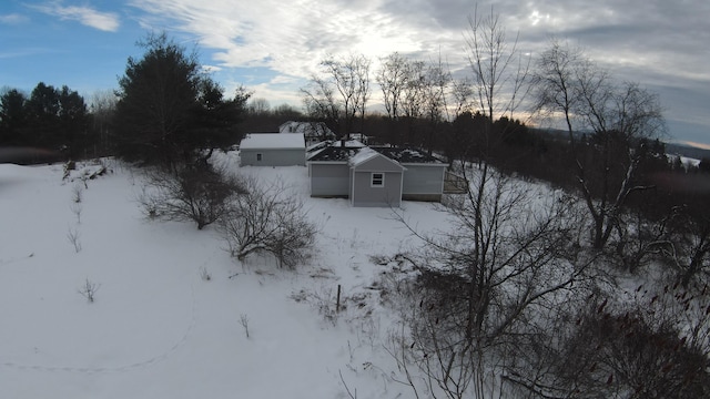 view of snowy aerial view