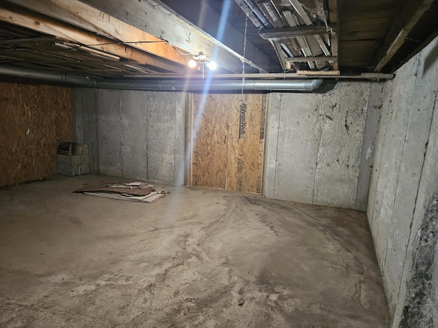 view of basement