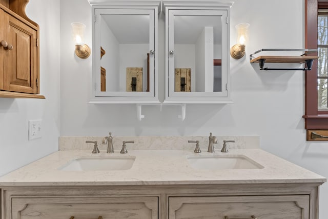 35 Cushman Rd, Nobleboro, ME 04555 - full bath featuring double vanity and a sink
